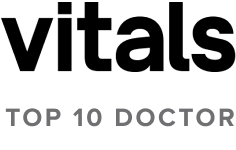 Vitals Top 10 Doctors Badge