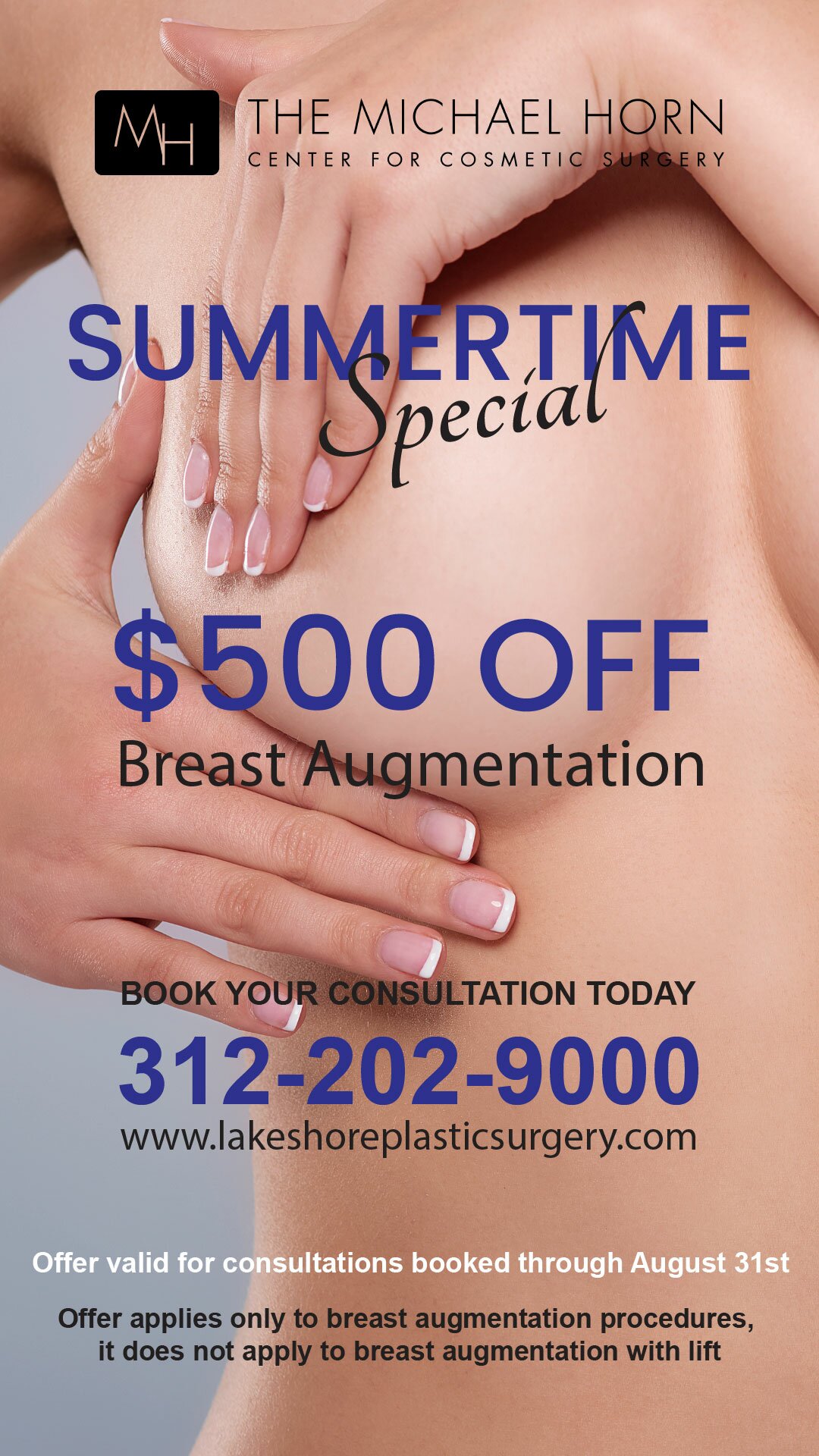 Special Offer - Summertime Special - $500 Off Breast Augmentation