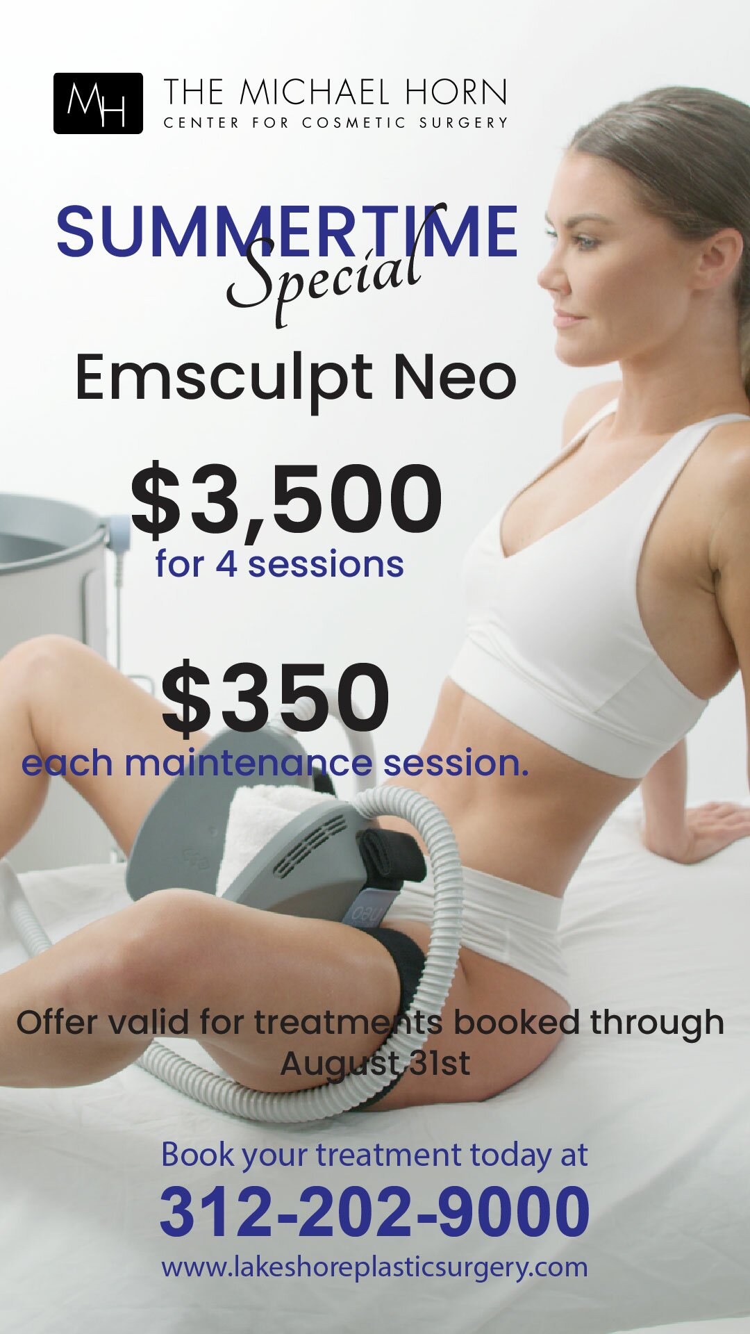 Special Offer - EmSculpt NEO - $3500 for 4 Sessions
